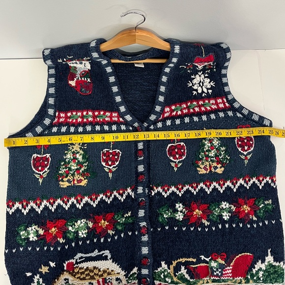 Tiara Festive Blue Sweater Vest - Picture 10 of 11
